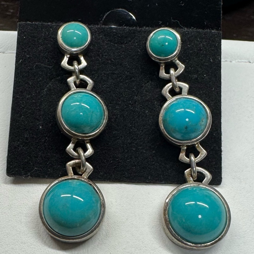 925 Turquoise Drop Earrings